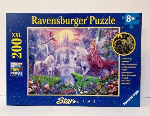 פאזל 200 חלקים זוהר – ממלכת החד קרן