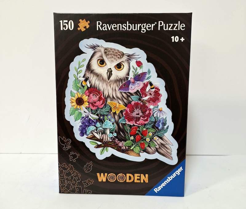 פאזל עץ 150 חלקים – ינשוף פרחוני