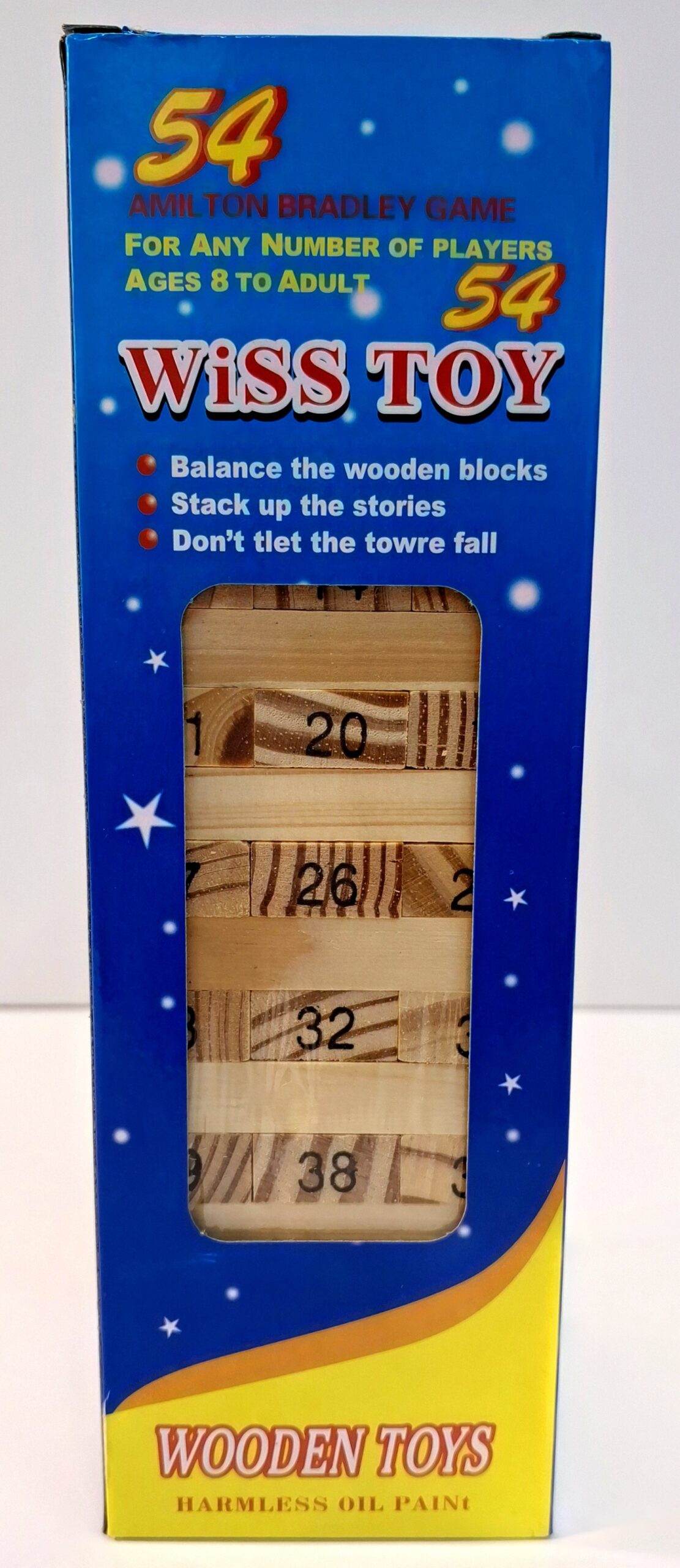 ג'אנגה עץ טבעי 48 חלקים