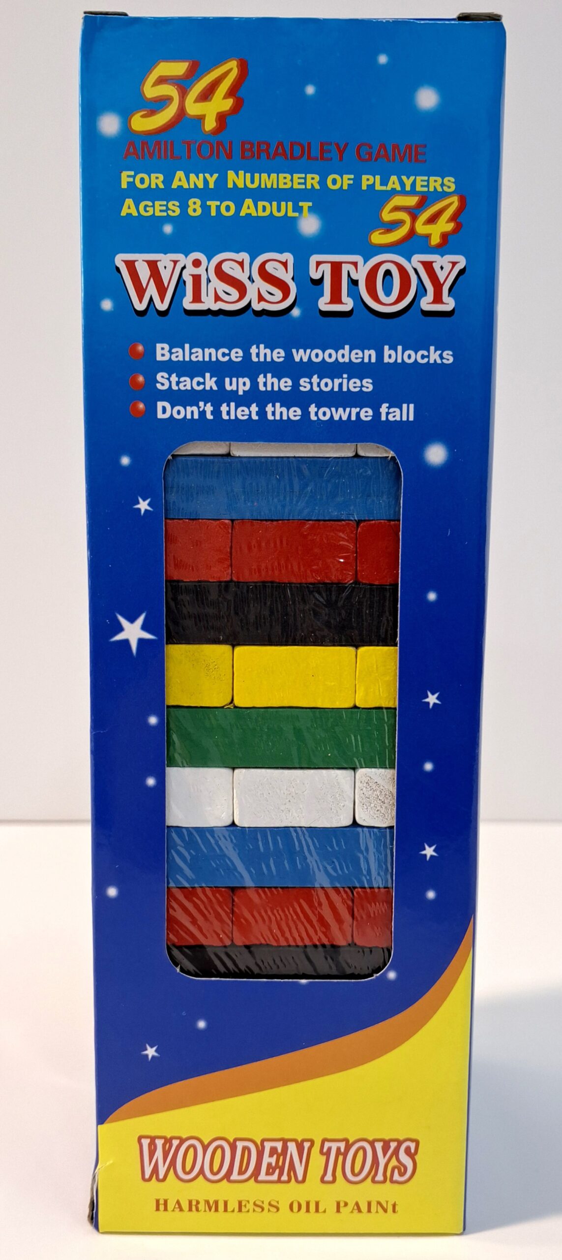 ג'אנגה עץ צבעוני 48 חלקים