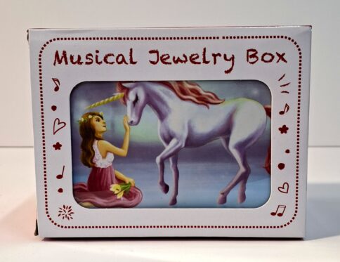 תיבת תכשיטים מנגנת – חד קרן תמונה