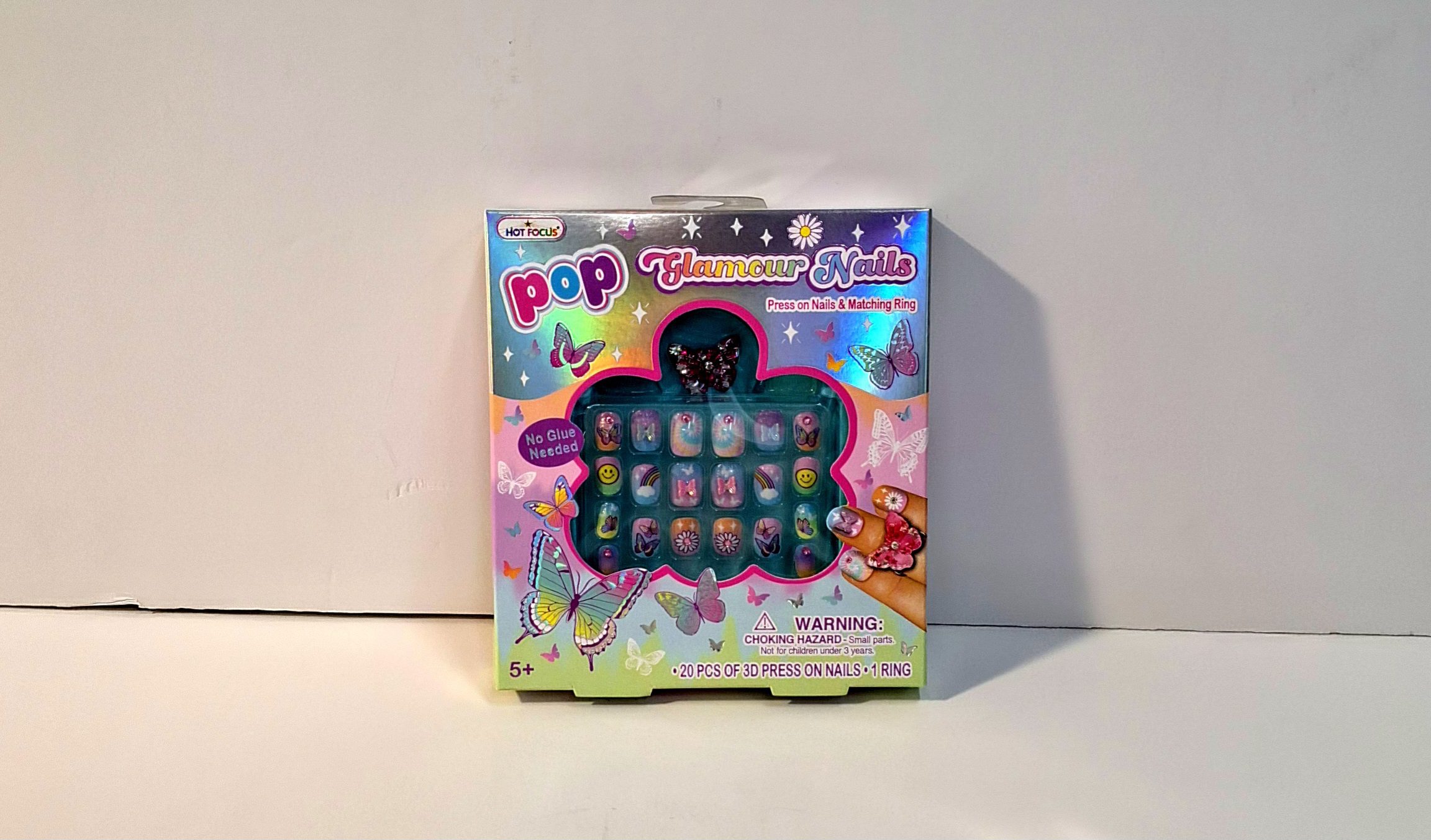 ערכת ציפורנים +טבעת פרפר